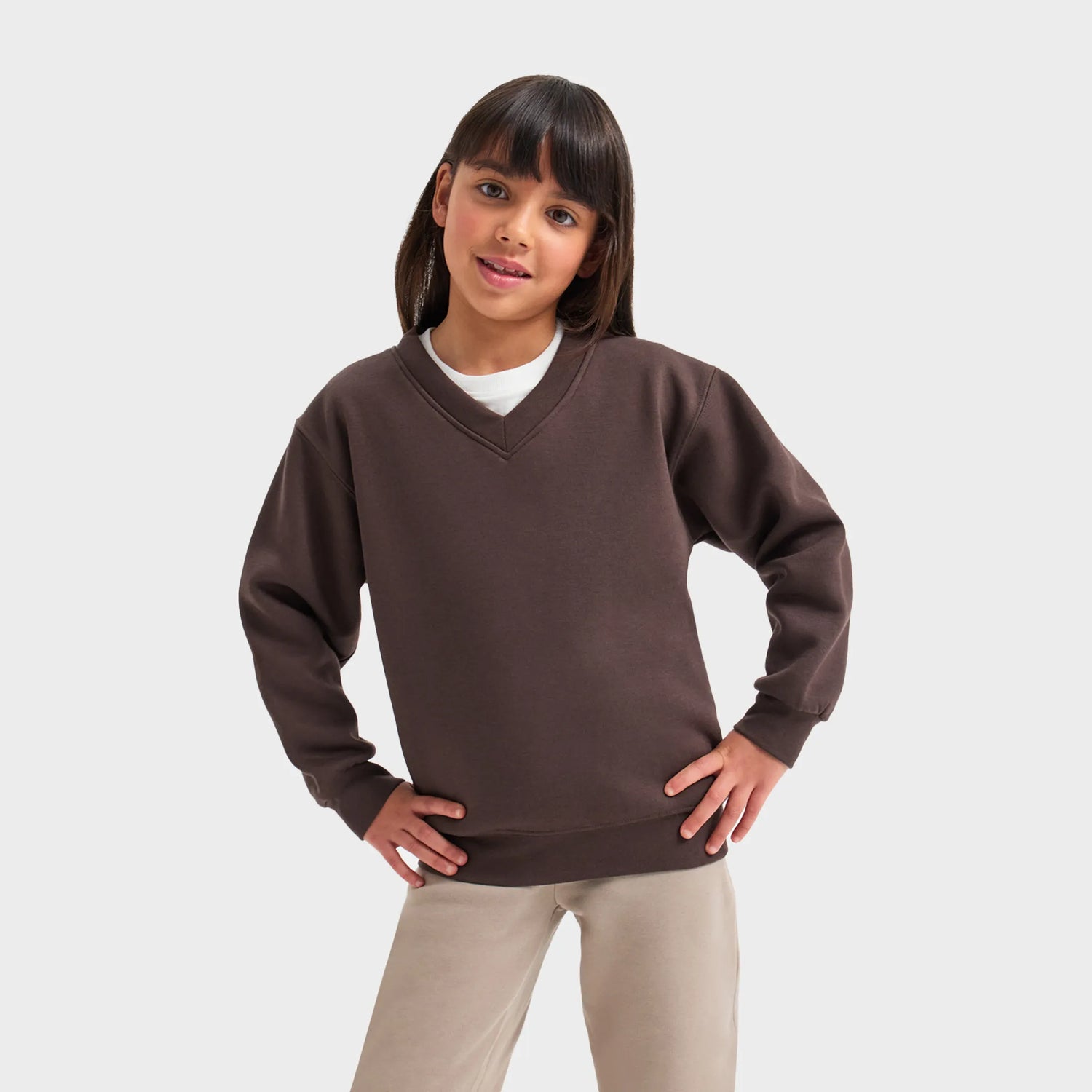UC206 Childrens Classic V-Neck Sweatshirt