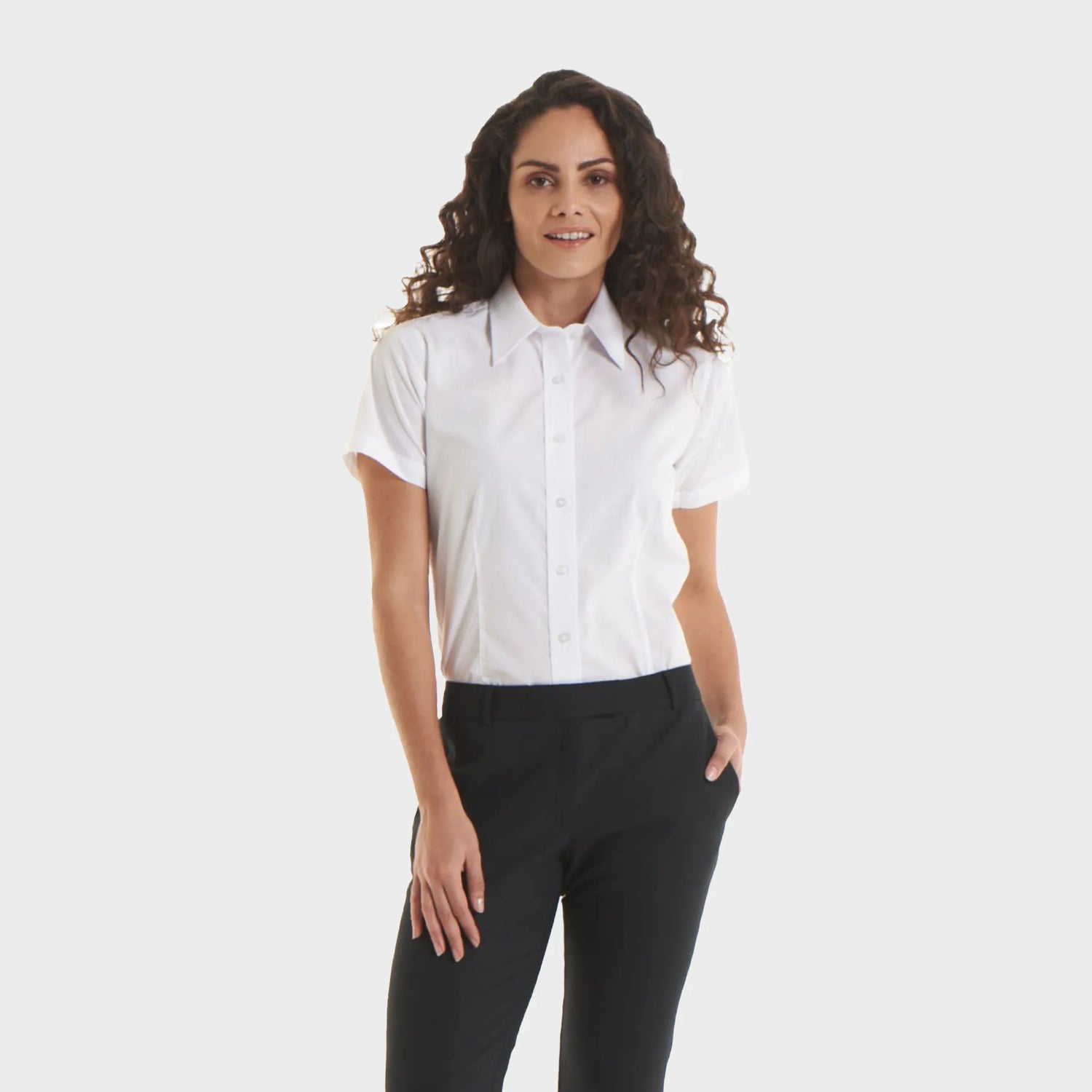 UC712 Ladies Poplin Short Sleeve Shirt