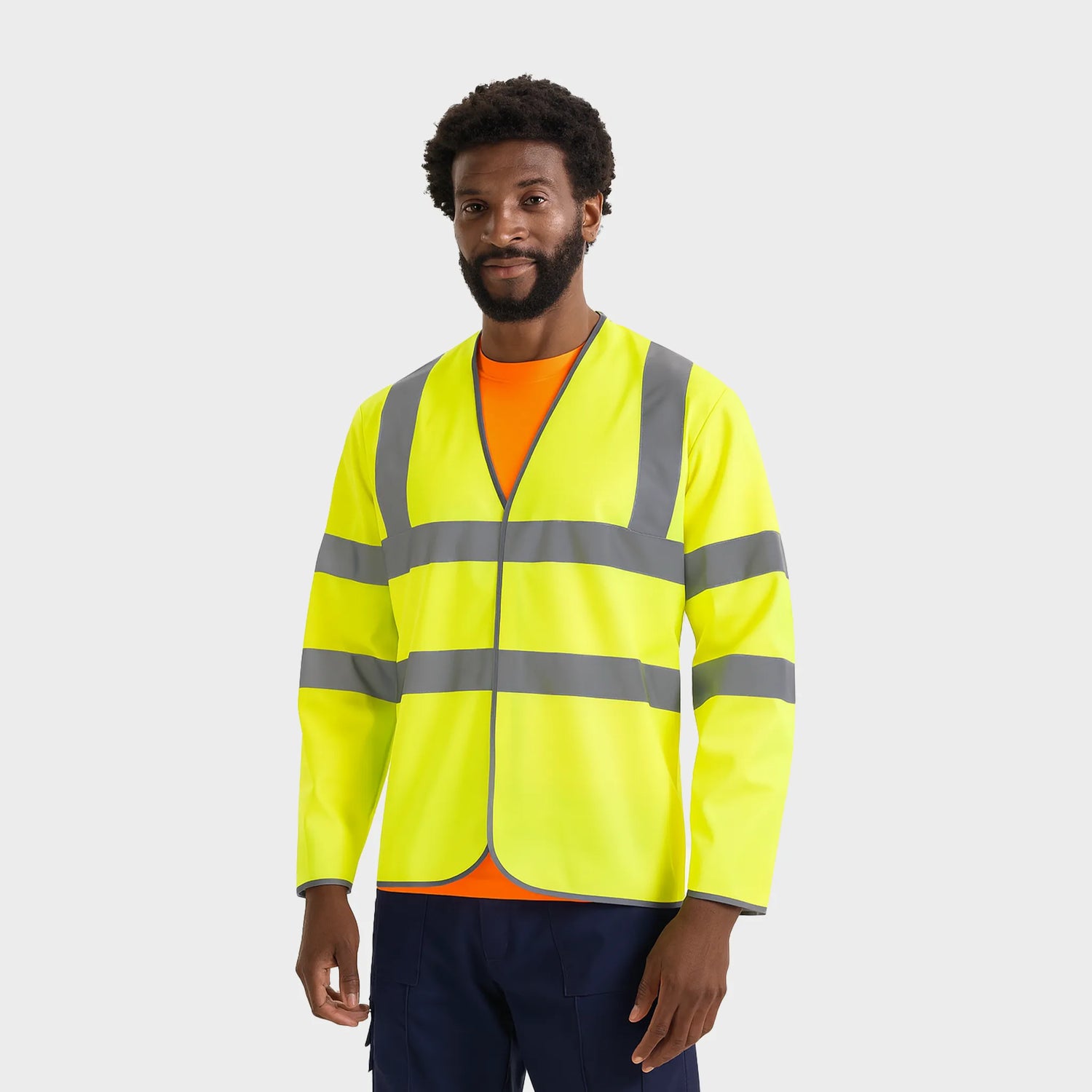 UC802 Long Sleeve Hi Vis Safety Waistcoat